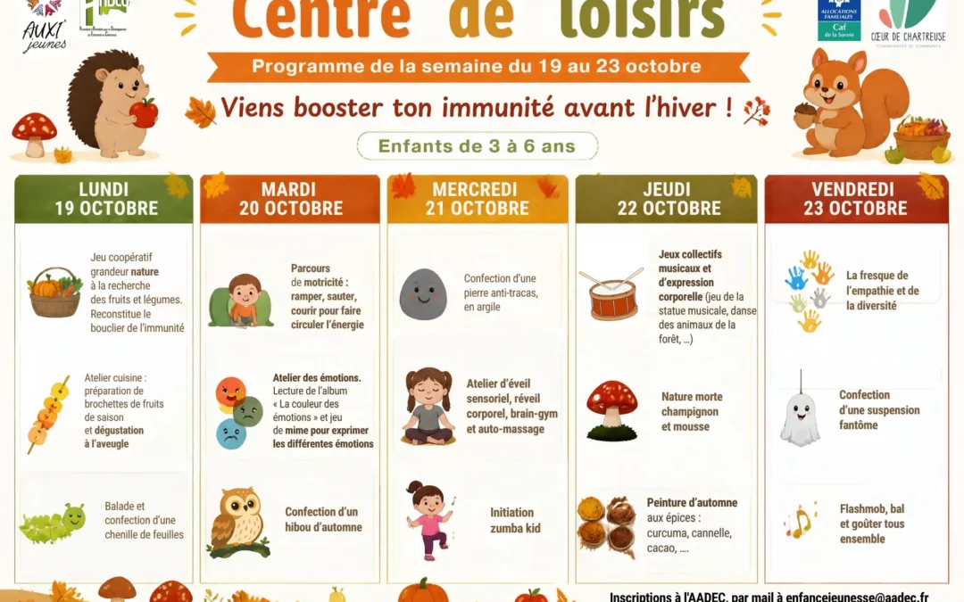 Programme vacances 3-11 ans